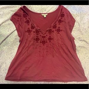 American Eagle Outfitters Pink Blouse